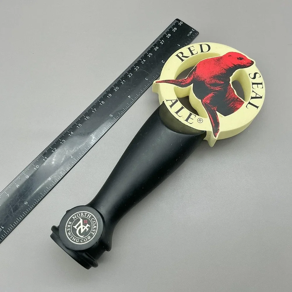 North Coast Brewing Co Red Seal Ale Beer Tap‎ Handle Black Cream Seal Decor